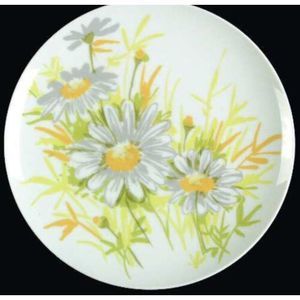 Vntg Fitz & Floyd Variations Daisy Salad Dessert Plates 7 1/8" Set of 5 RARE